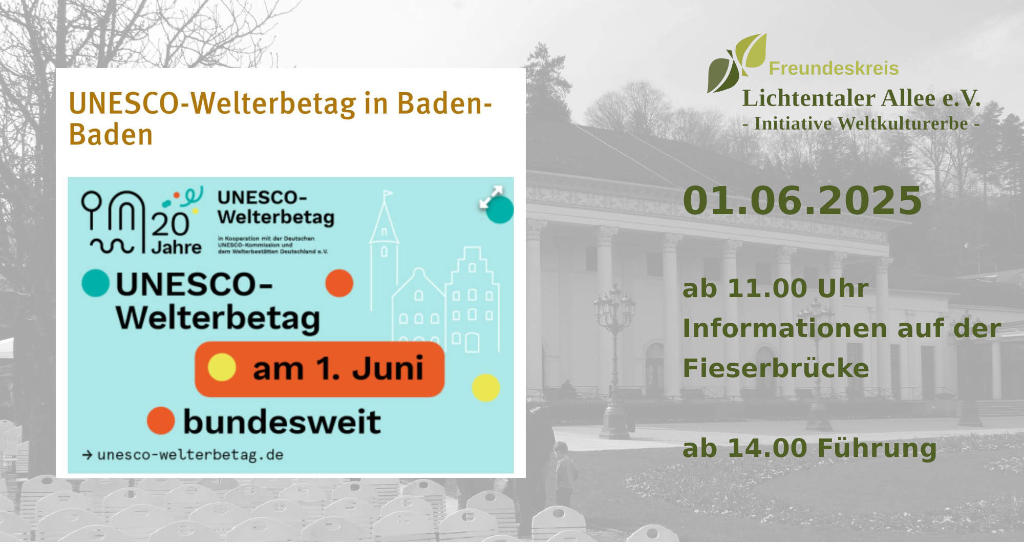 01.06.2025: Welterbetag in Baden-Baden